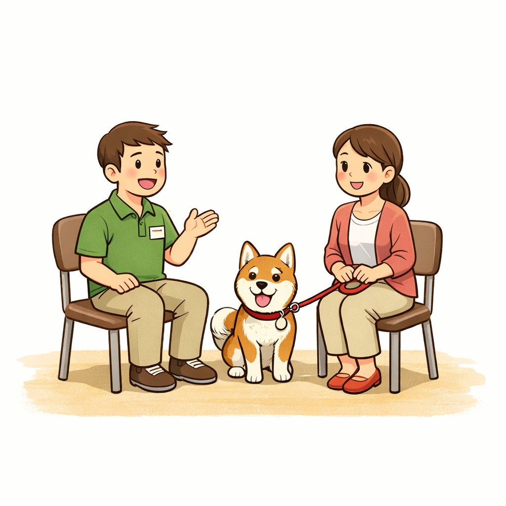 犬のしつけ相談の様子