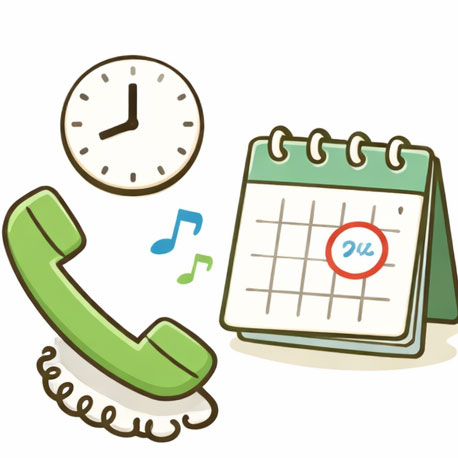 電話予約のイラスト